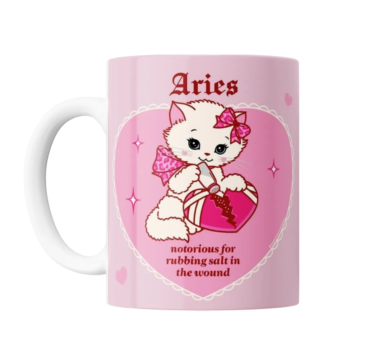 Taza de Cerámica Signos Zodiacales Aries Gatito Kawaii - vista 2
