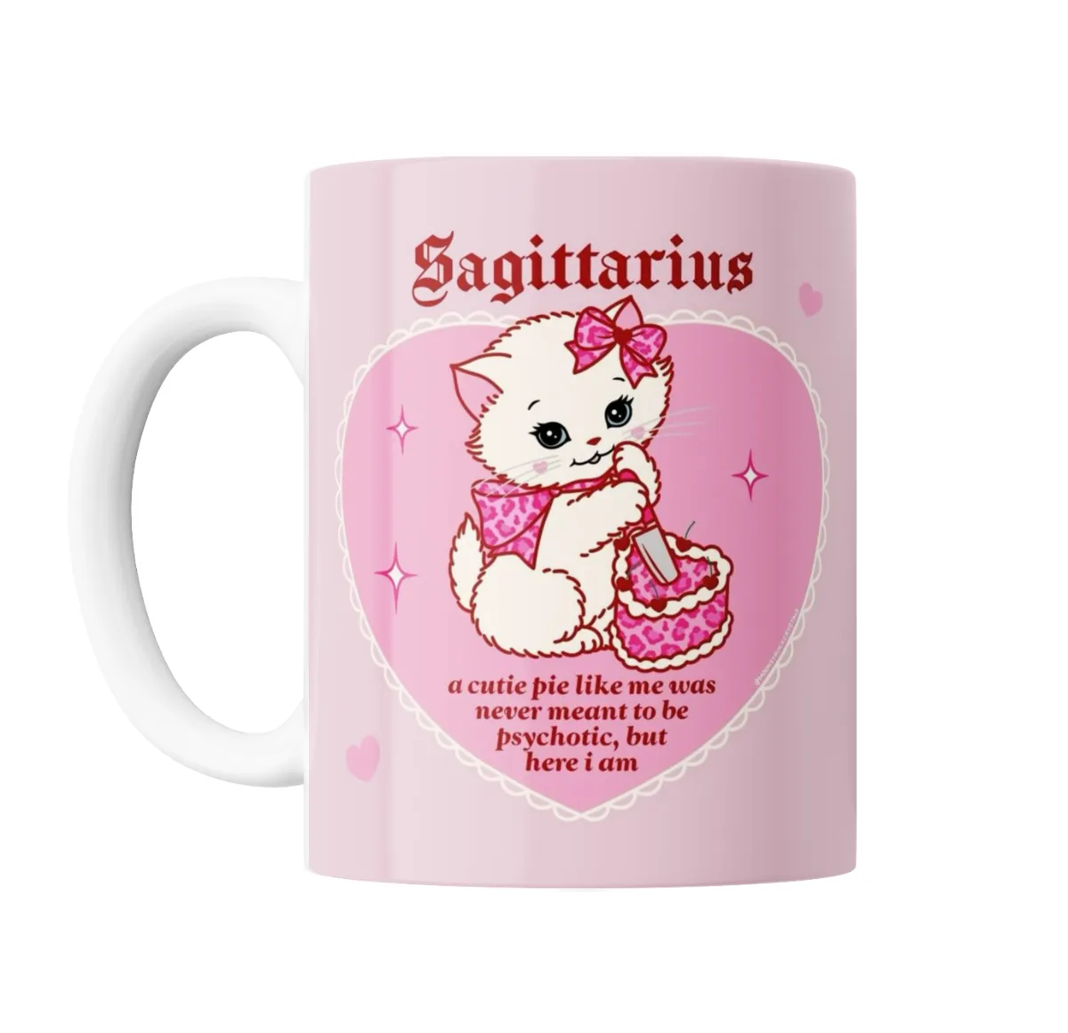 Taza de Cerámica Signos Zodiacales Sagitario Gatito Pastel - vista 2