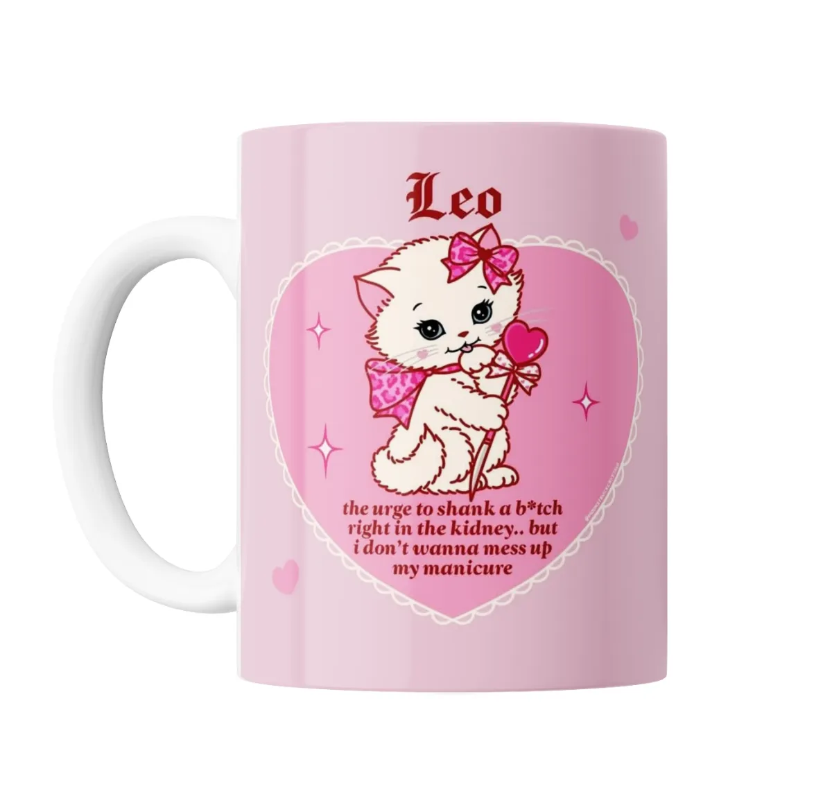Taza de Cerámica Leo Gatito Kawaii Manicura - vista 2