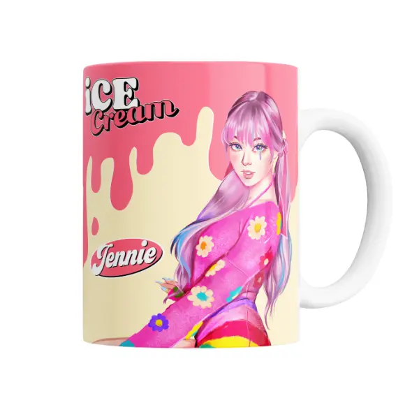 Taza de Cerámica BlackPink Jennie Ice Cream