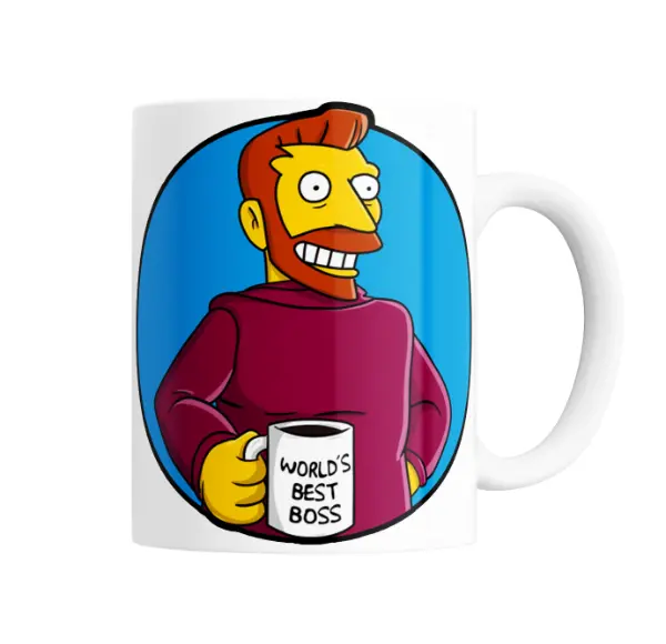 Taza de Cerámica Los Simpson Mejor Jefe del Mundo
