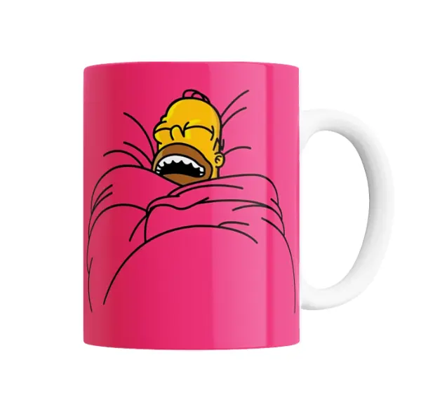 Taza de Cerámica Los Simpson Homero Durmiendo en Frazada