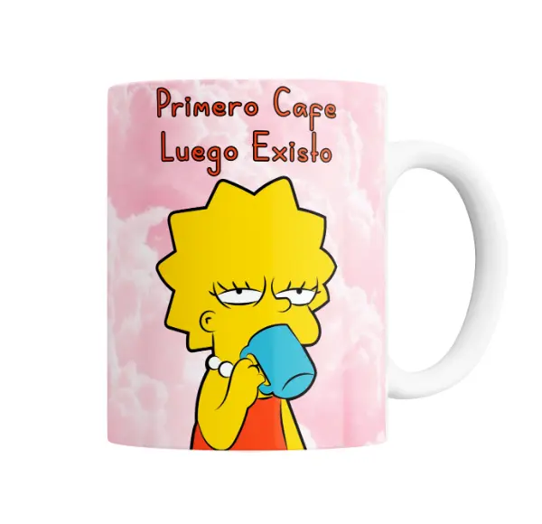 Taza de Cerámica Los Simpson Lisa Primero Café Luego Existo