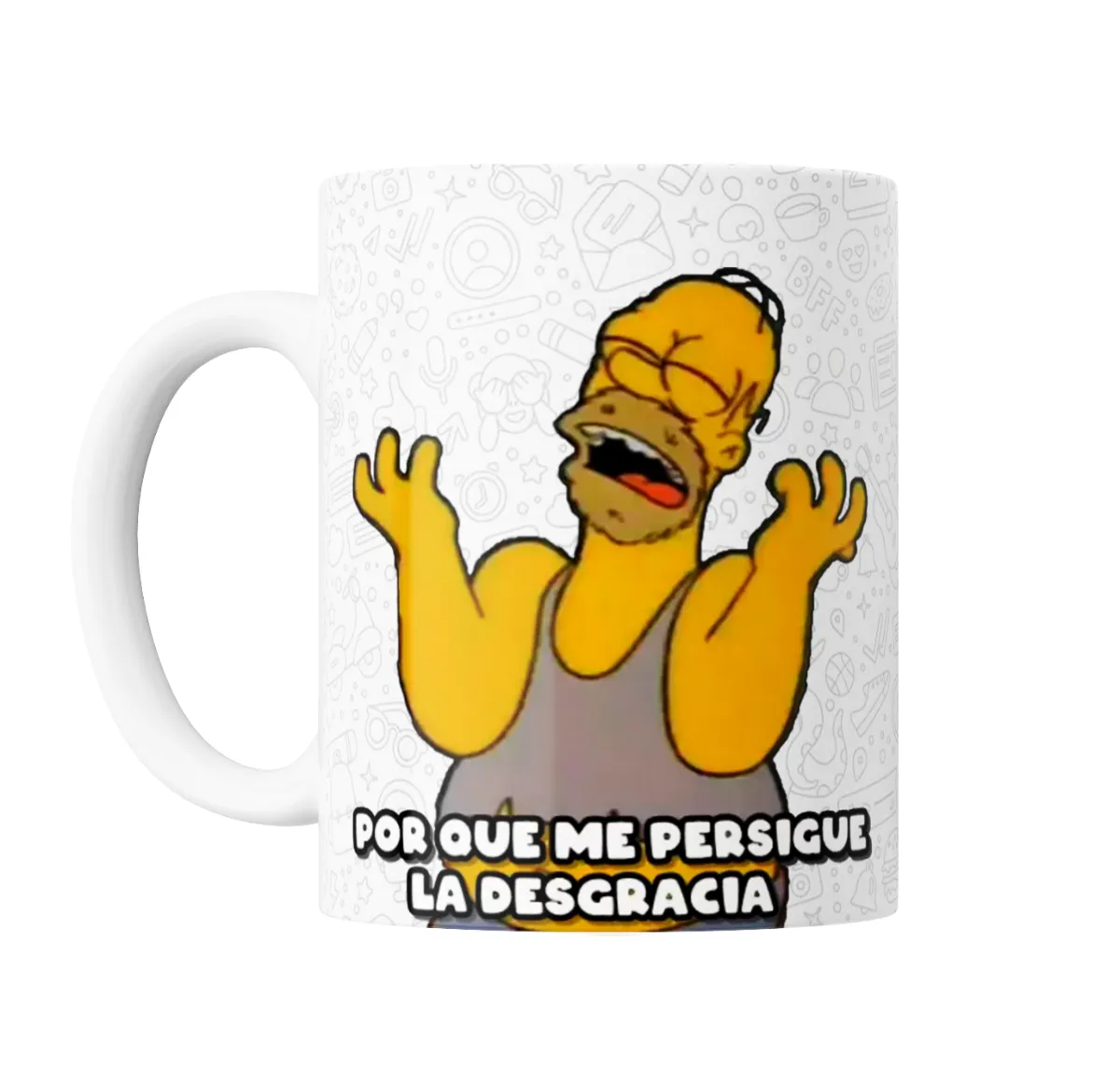 Taza de Cerámica Los Simpson Homer Por qué me persigue la desgracia - vista 2