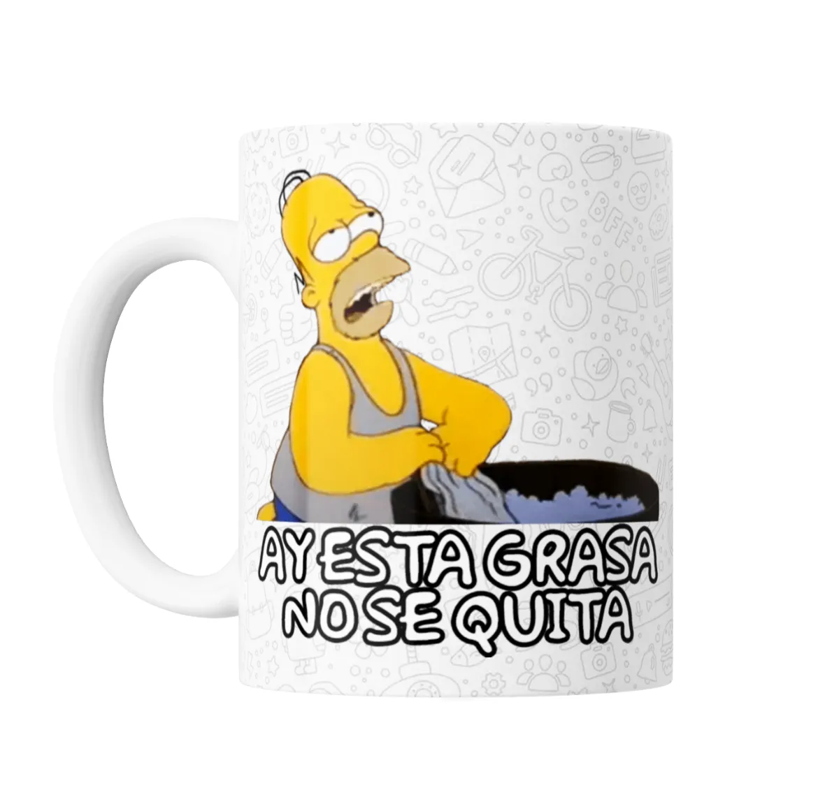Taza de Cerámica Los Simpson Homero Ay Esta Grasa No Se Quita - vista 2