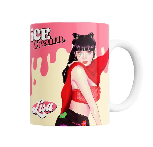 Taza de Cerámica BlackPink Lisa Ice Cream