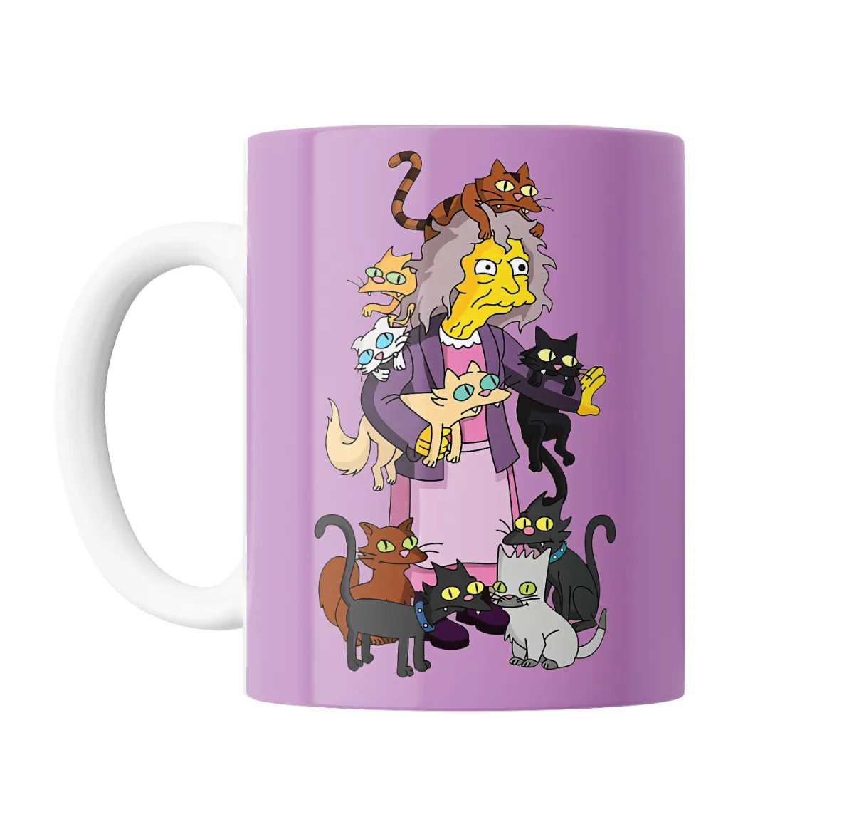 Taza de Cerámica Los Simpson Loca de los gatos - vista 2