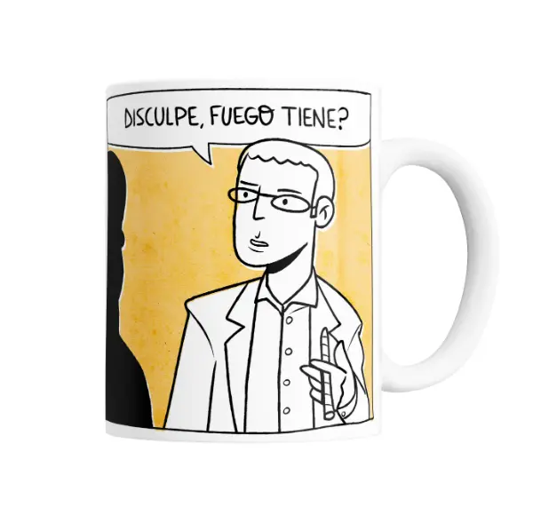 Taza de Cerámica Los Simuladores Disculpe Fuego Tiene