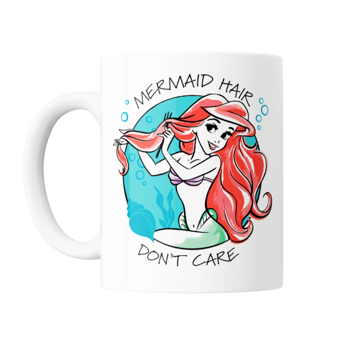 Taza de Cerámica La Sirenita Ariel Mermaid Hair Don't Care - vista 2