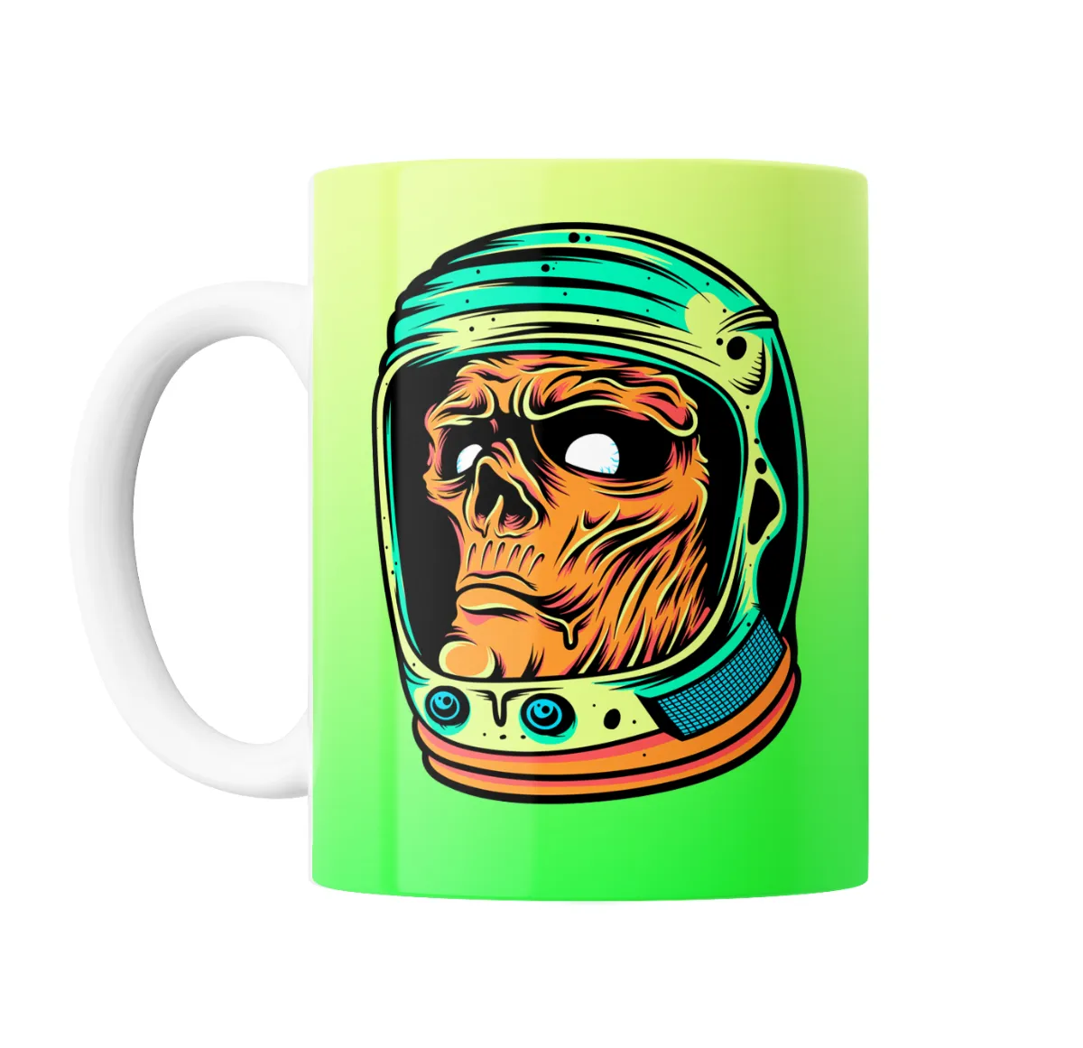 Taza de Cerámica Calavera Astronauta Skate - vista 2