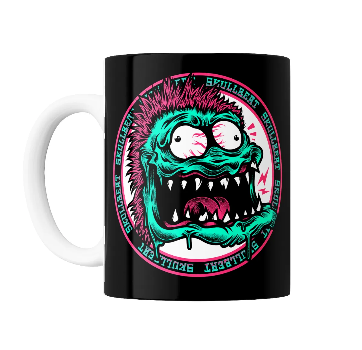 Taza de Cerámica Skullbeat Monstruo Punk Neón - vista 2