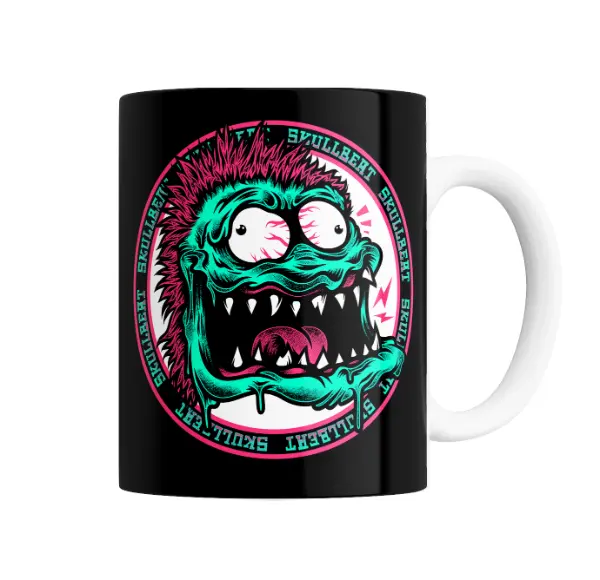 Taza de Cerámica Skullbeat Monstruo Punk Neón