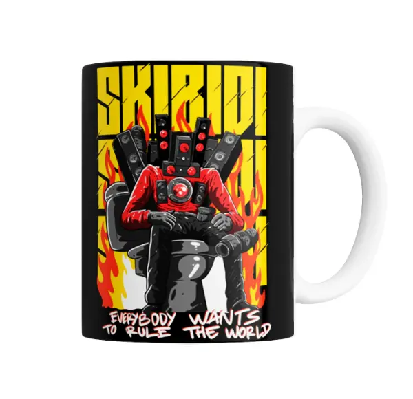 Taza de Cerámica Skibidi Toilet Speakerman en el Trono