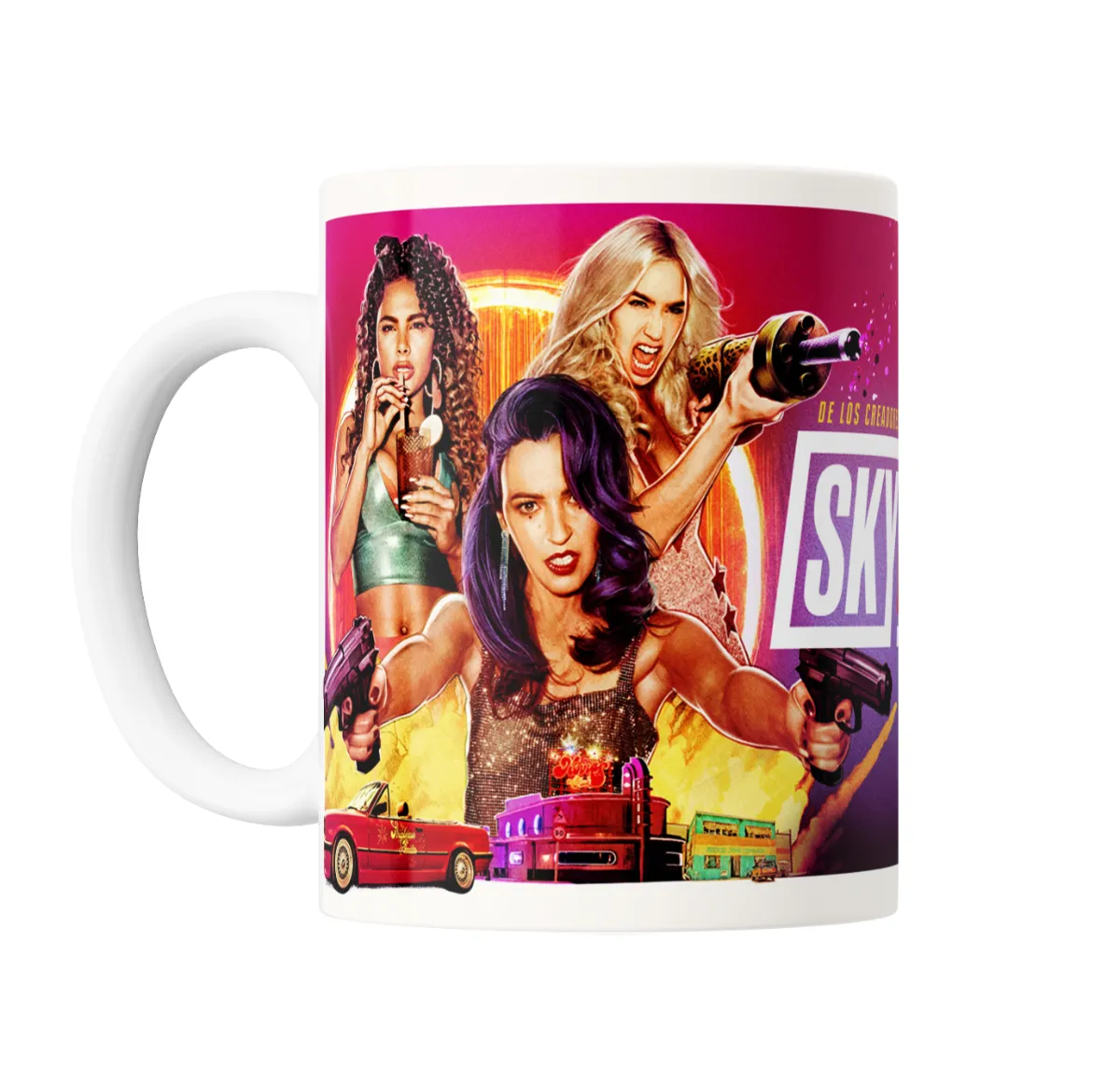 Taza de Cerámica Sky Rojo Chicas Armadas y Cócteles - vista 2