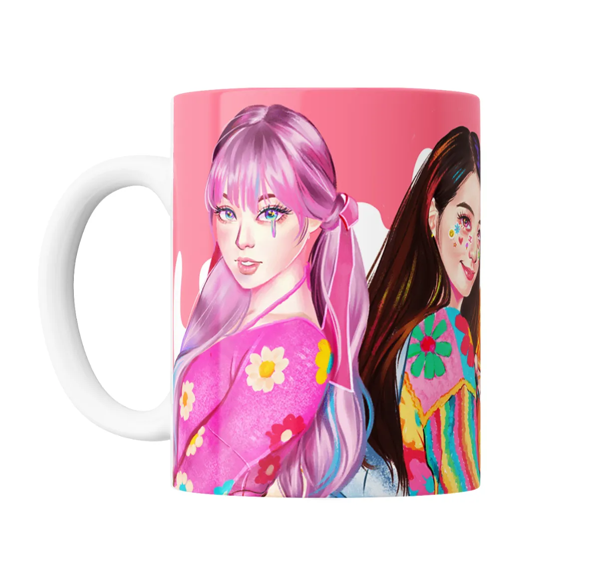 Taza de Cerámica BlackPink Ilustración Pastel - vista 2