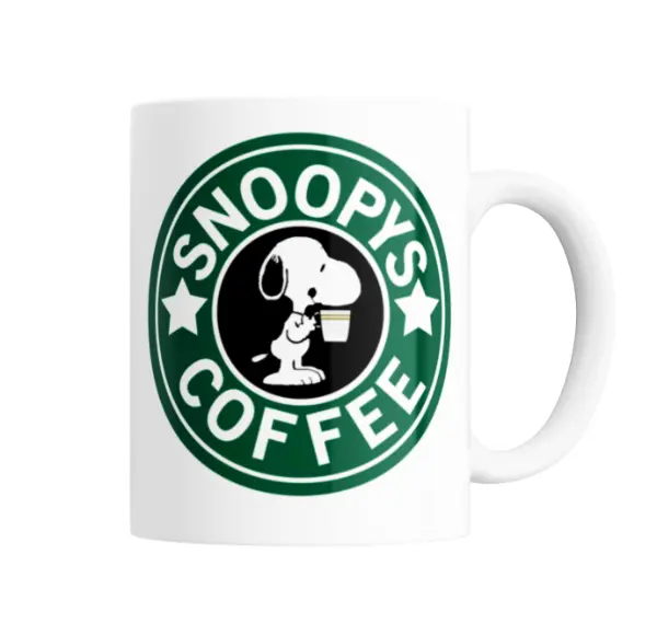 Taza de Cerámica Snoopy Coffee Starbucks Parodia
