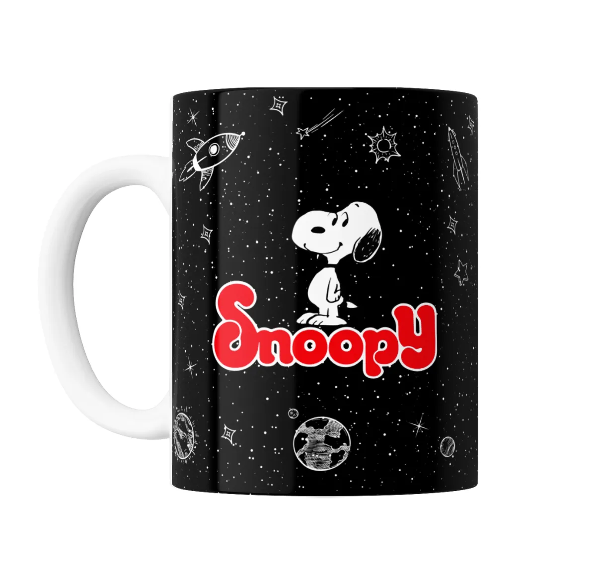 Taza de Cerámica Snoopy Astronauta en la Luna con Woodstock - vista 2
