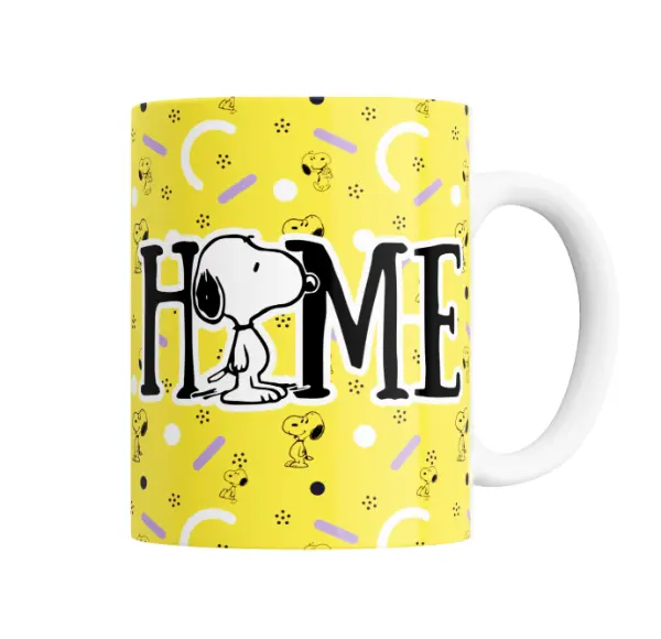 Taza de Cerámica Snoopy HOME Amarilla