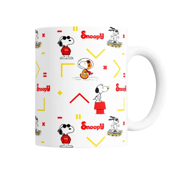 Taza de Cerámica Snoopy Pattern Cool Astronauta Skater
