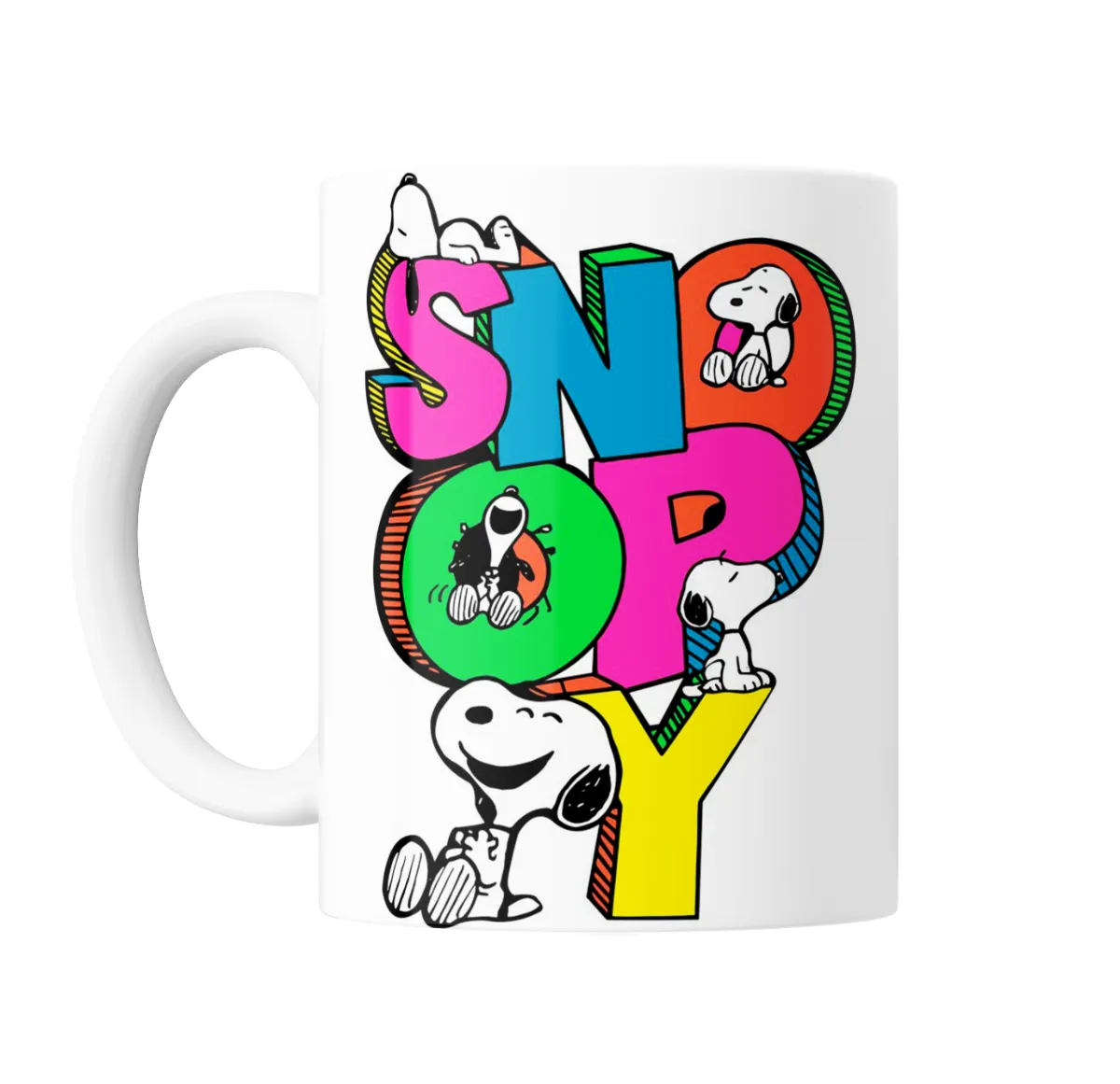 Taza de Cerámica Snoopy Letras Coloridas - vista 2