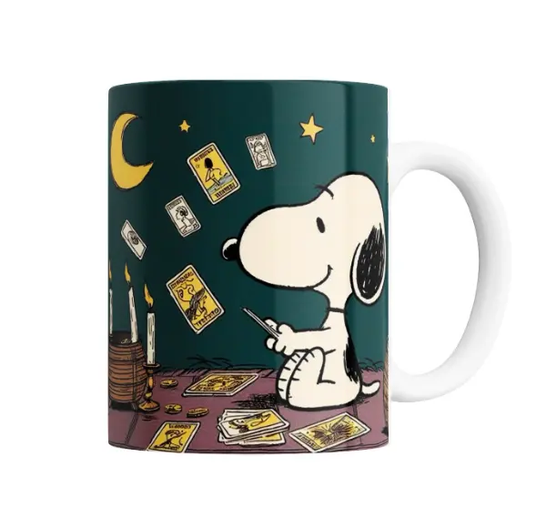 Taza de Cerámica Snoopy Lectura de Tarot