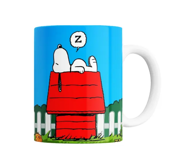 Taza de Cerámica Snoopy Durmiendo en su Casucha