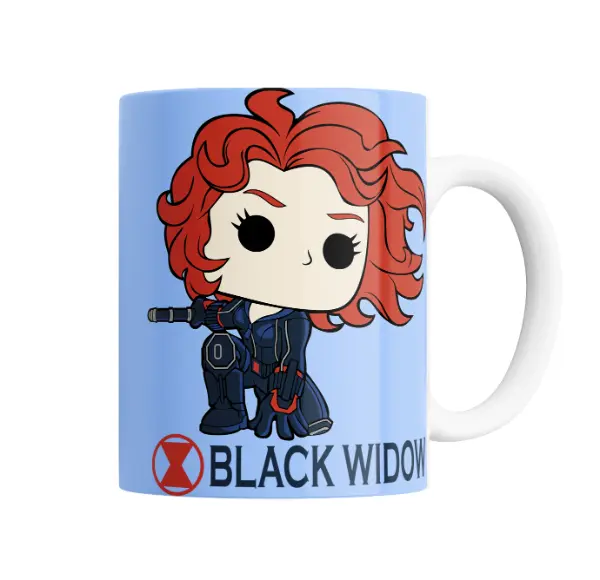 Taza de Cerámica Black Widow Chibi Funko