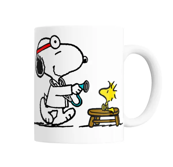 Taza de Cerámica Snoopy Doctor con Woodstock