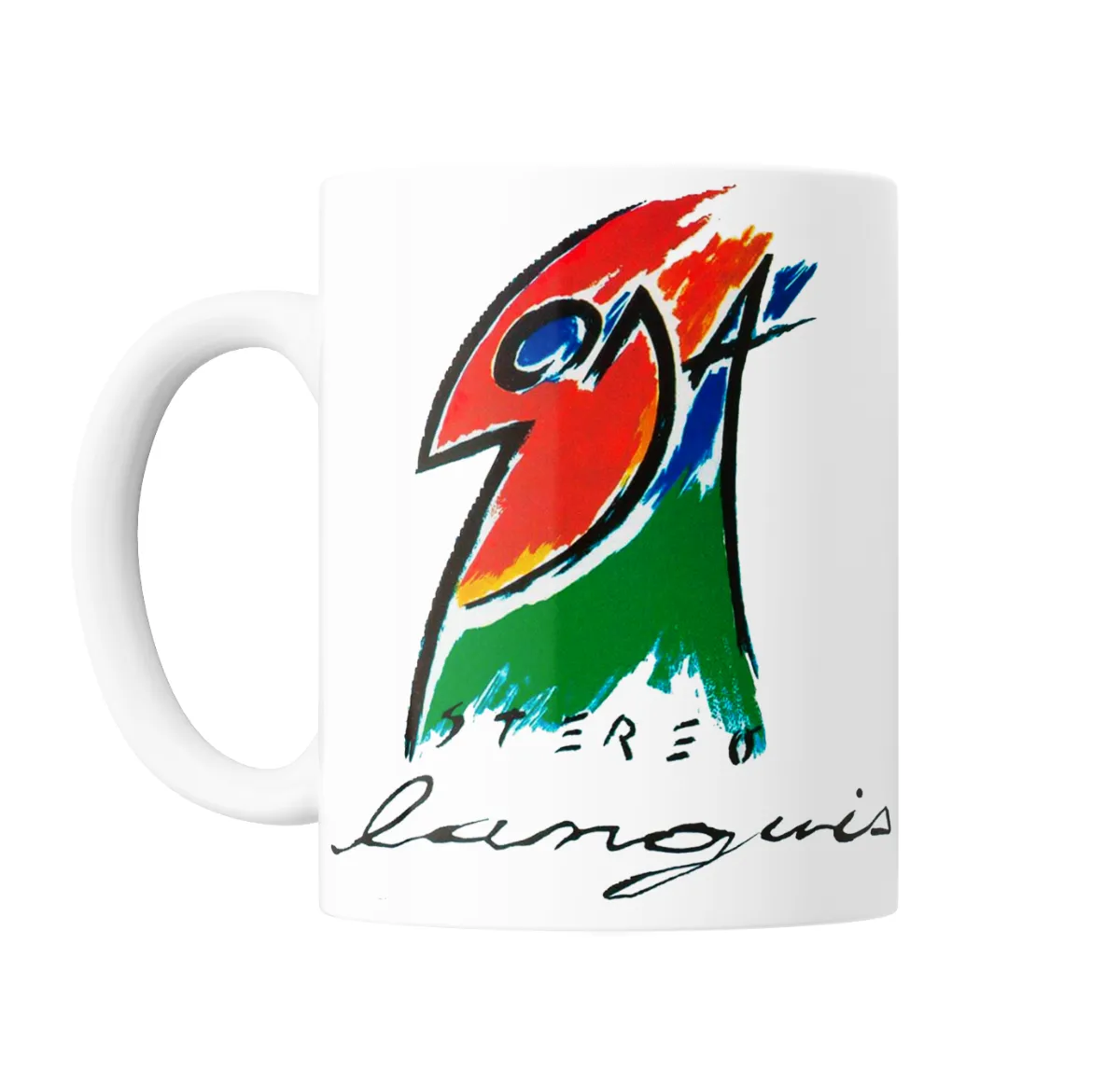 Taza de Cerámica Soda Stereo Logo Ave Colores - vista 2