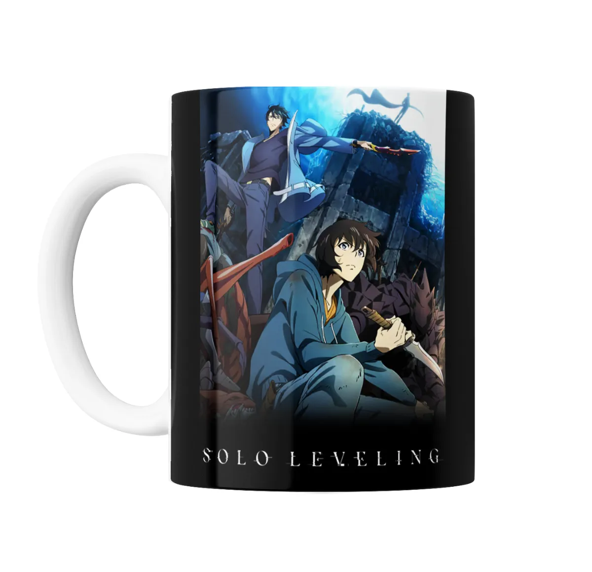 Taza de Cerámica Solo Leveling Sung Jin-Woo y Yuno - vista 2