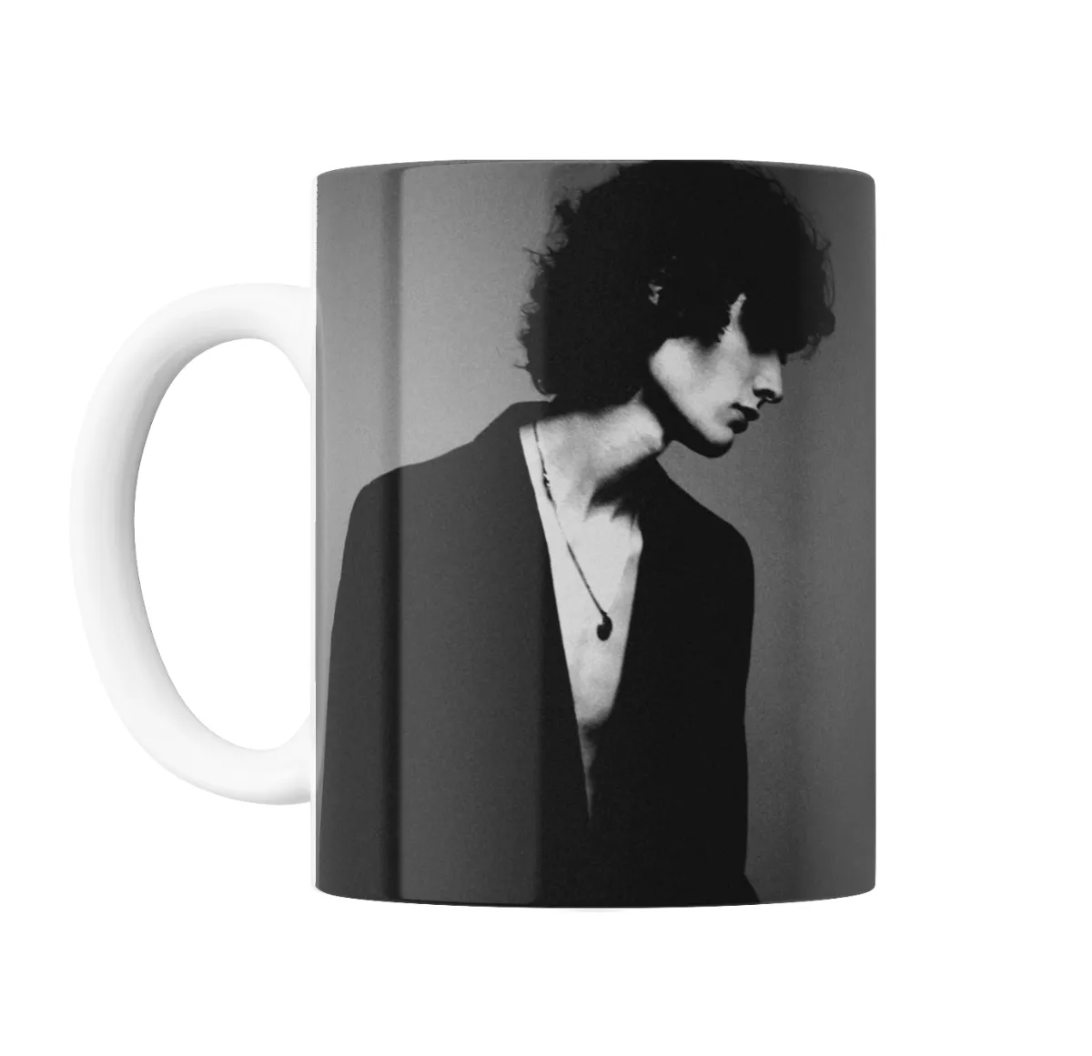Taza de Cerámica Sombr Retrato en Blanco y Negro - vista 2