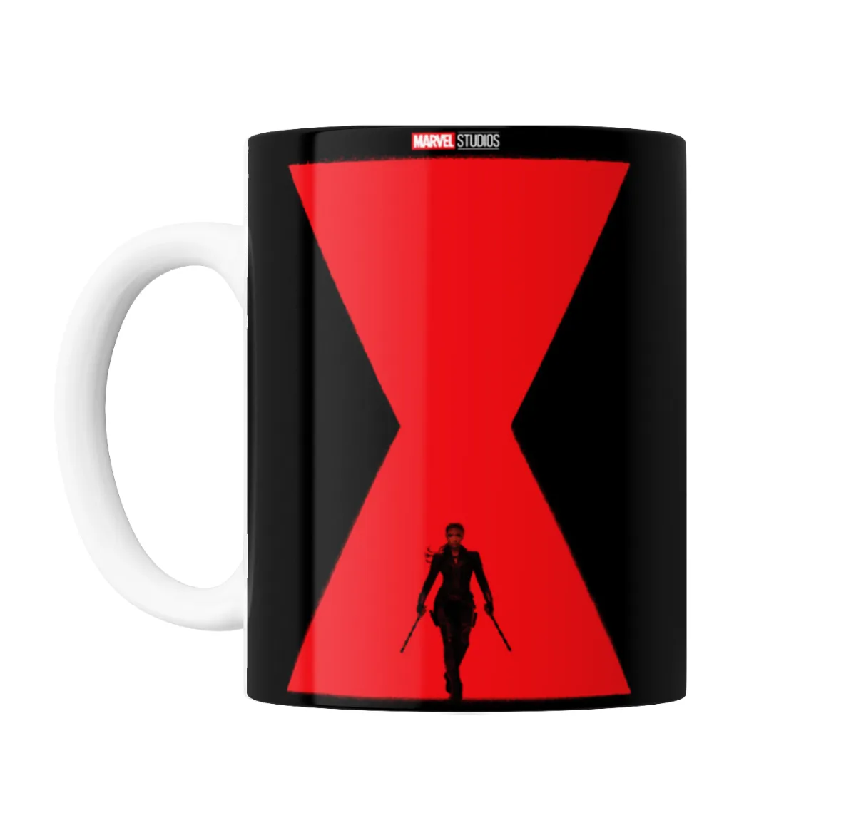 Taza de Cerámica Black Widow Viuda Negra Silueta Roja - vista 2