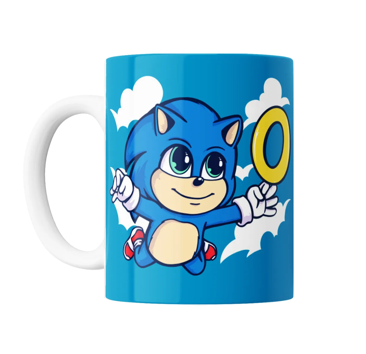 Taza de Cerámica Sonic Chibi con Anillo - vista 2