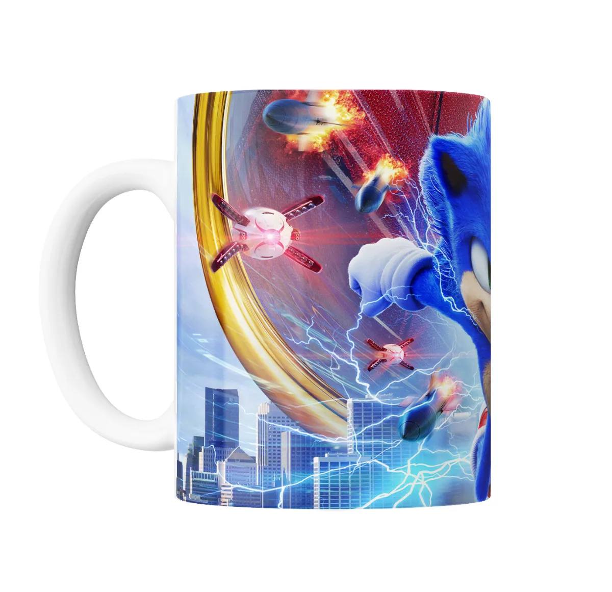 Taza de Cerámica Sonic Velocidad y Rayos - vista 2