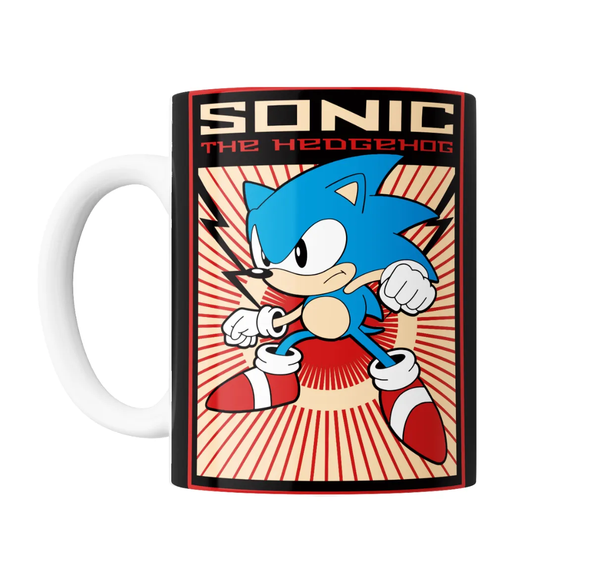 Taza de Cerámica Sonic the Hedgehog Poster Retro - vista 2