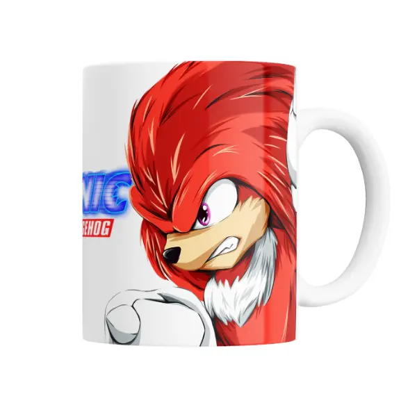Taza de Cerámica Sonic Knuckles Mirada Furiosa