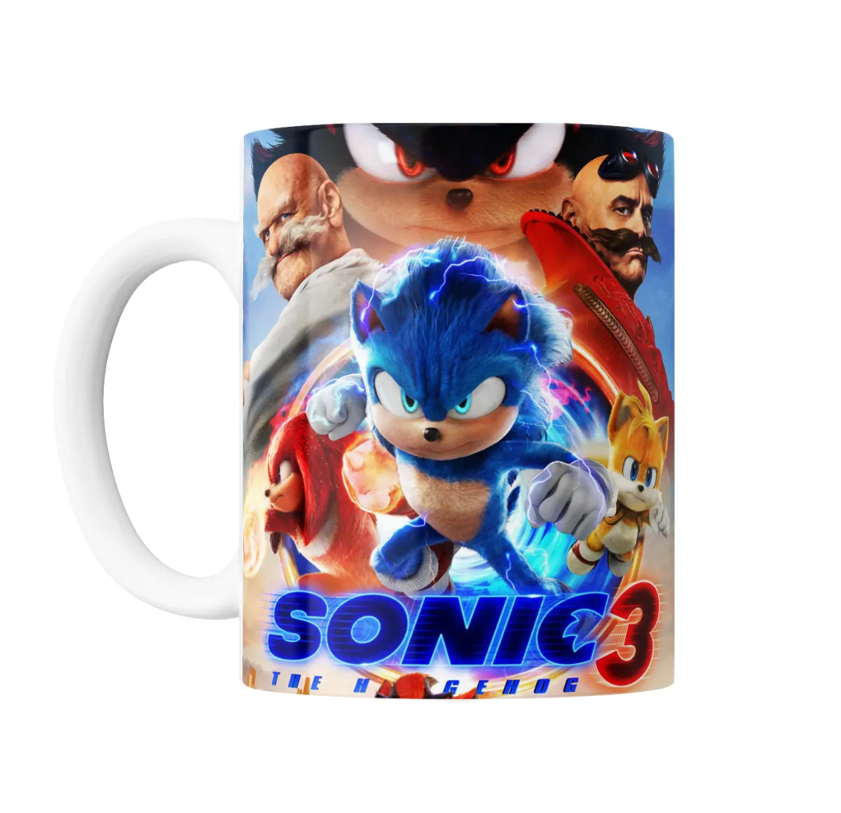 Taza de Cerámica Sonic 3 la Película Sonic Shadow Eggman Knuckles Tails - vista 2