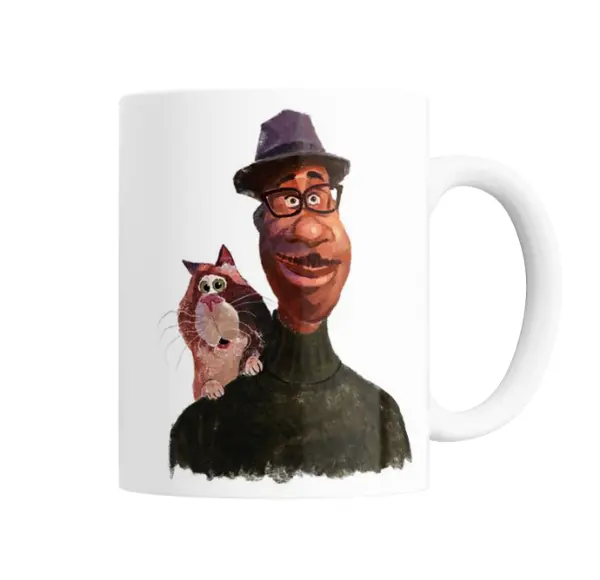 Taza de Cerámica Soul Joe Gardner y Mr. Mittens