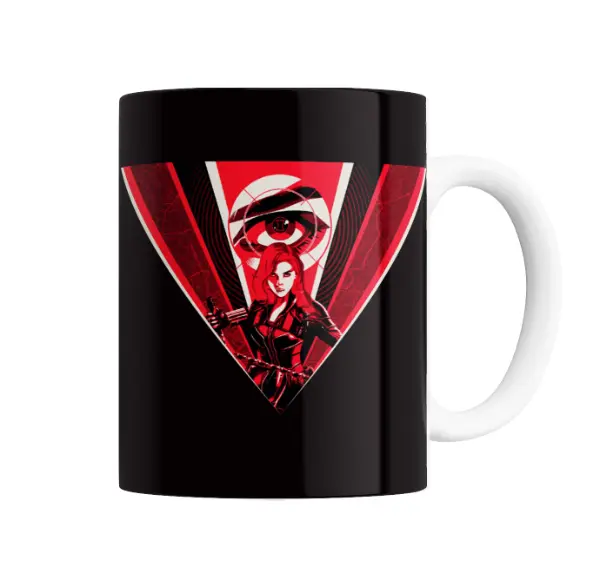 Taza de Cerámica Black Widow Viuda Negra Ojo Rojo
