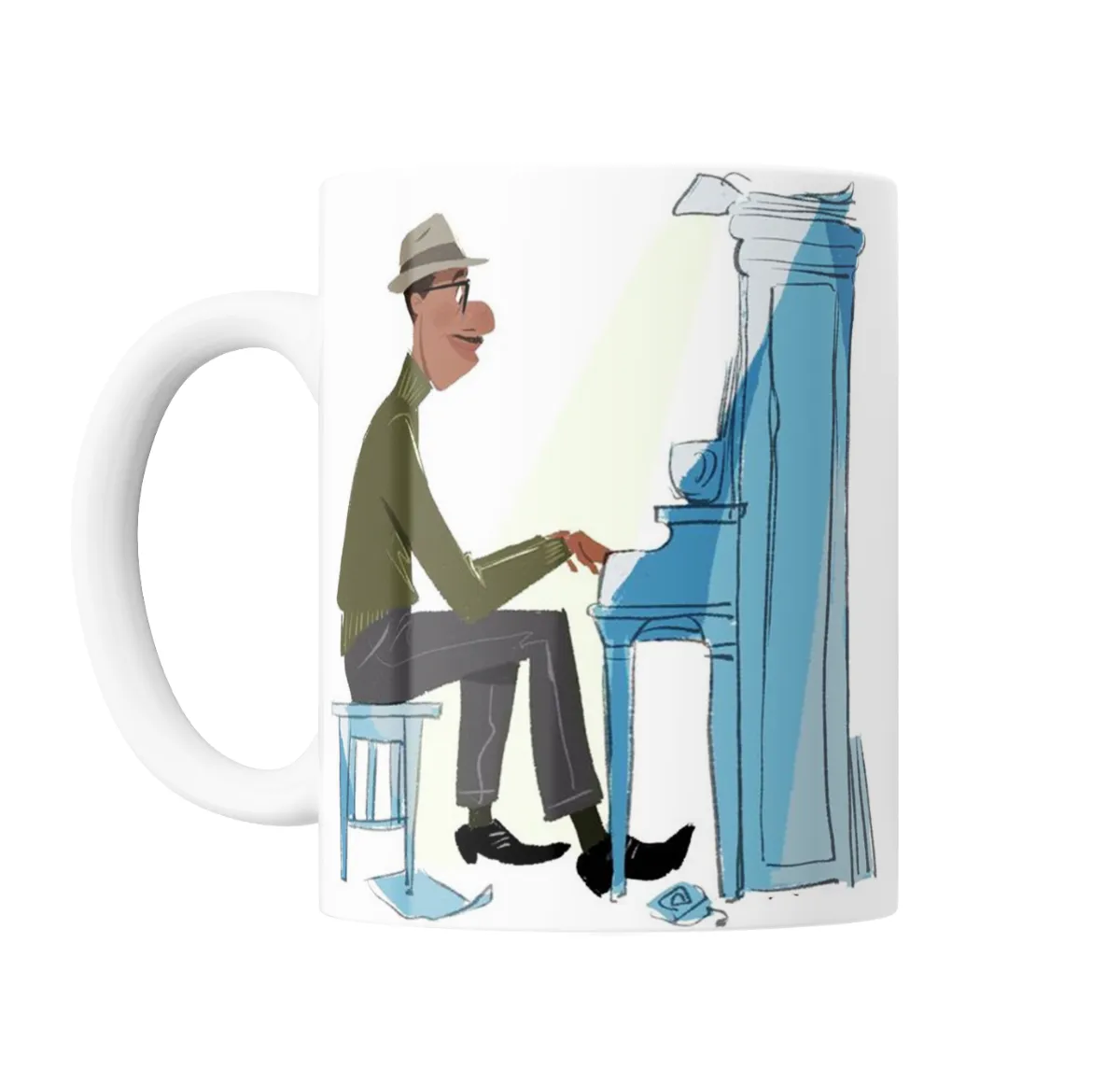 Taza de Cerámica Soul Joe Gardner Tocando el Piano - vista 2