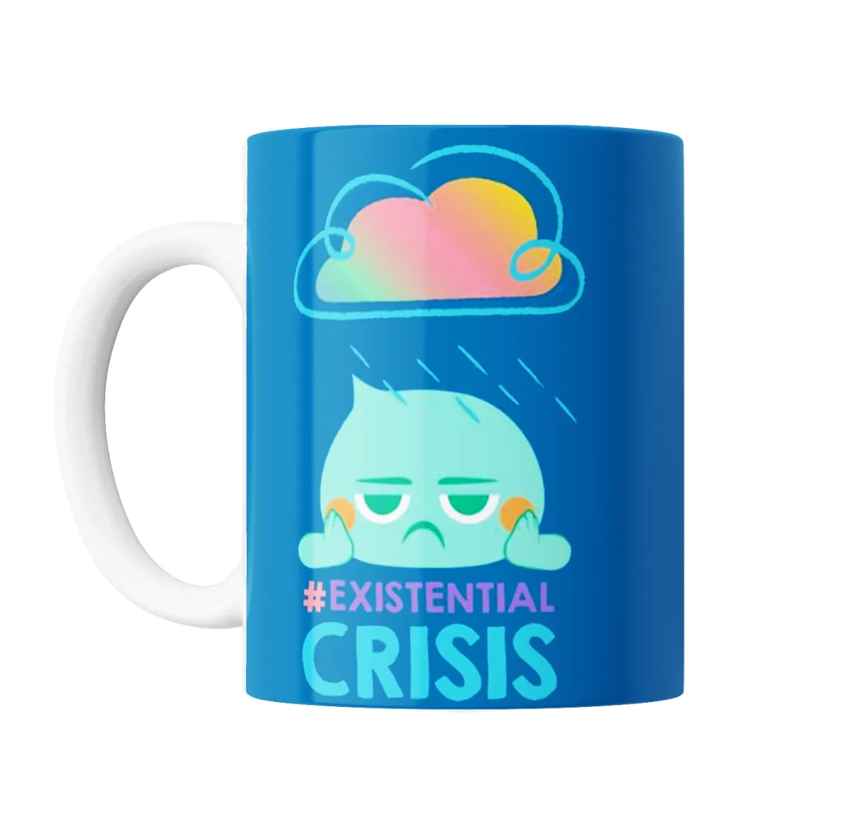 Taza de Cerámica Crisis Existencial Nube de Lluvia - vista 2