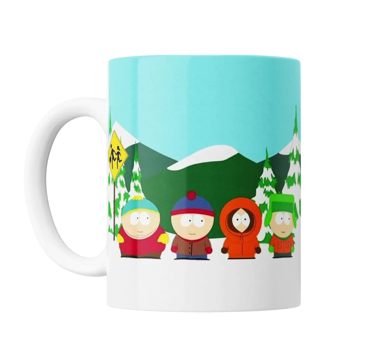 Taza de Cerámica South Park Cartman Stan Kenny Kyle en la nieve - vista 2
