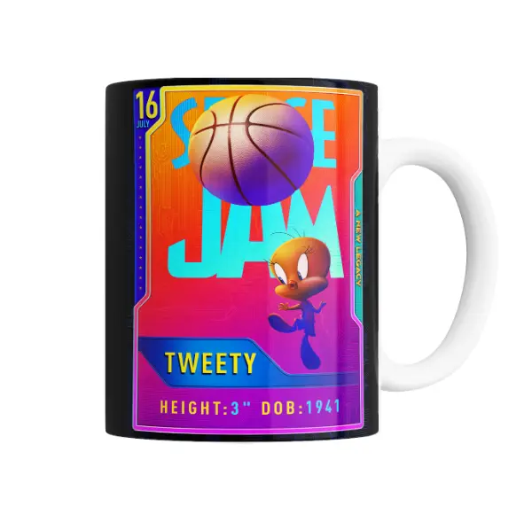 Taza de Cerámica Space Jam Tweety Carta Coleccionable