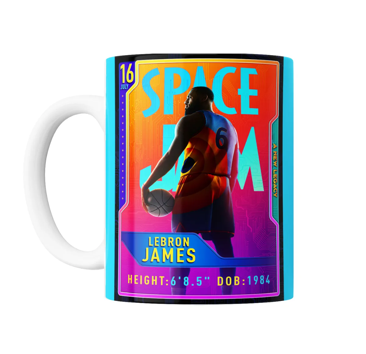 Taza de Cerámica Space Jam LeBron James Carta Coleccionable - vista 2