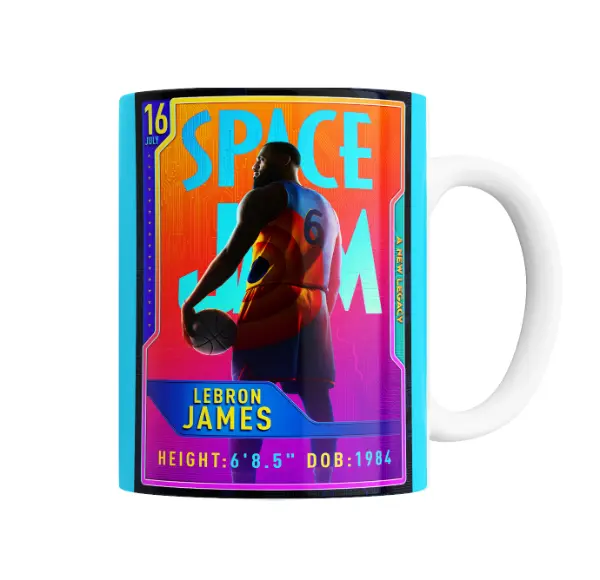 Taza de Cerámica Space Jam LeBron James Carta Coleccionable