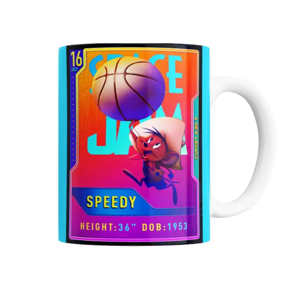 Taza de Cerámica Space Jam Speedy Gonzales Tarjeta Coleccionable