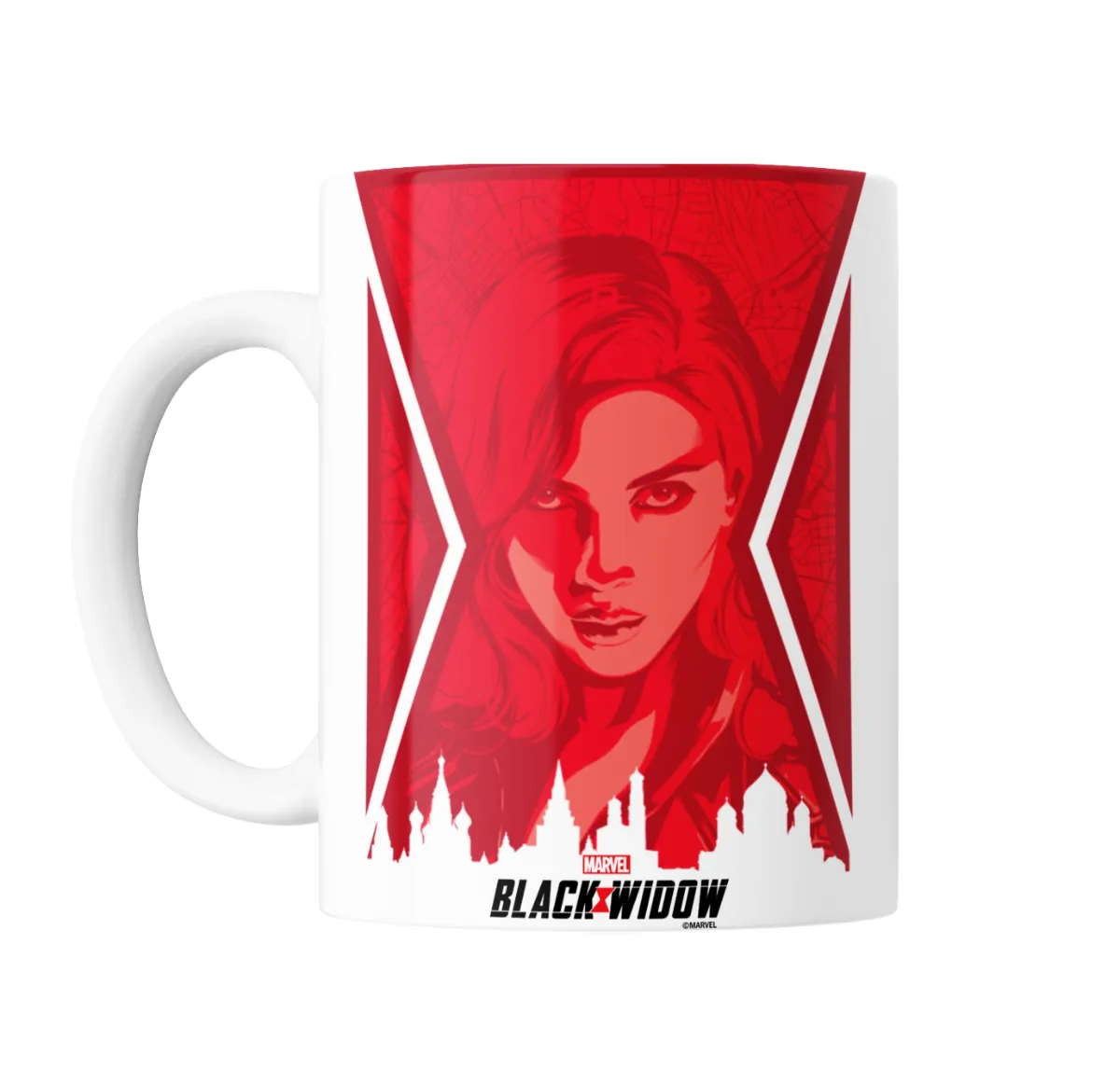 Taza de Cerámica Black Widow Natasha Romanoff Retrato Rojo - vista 2