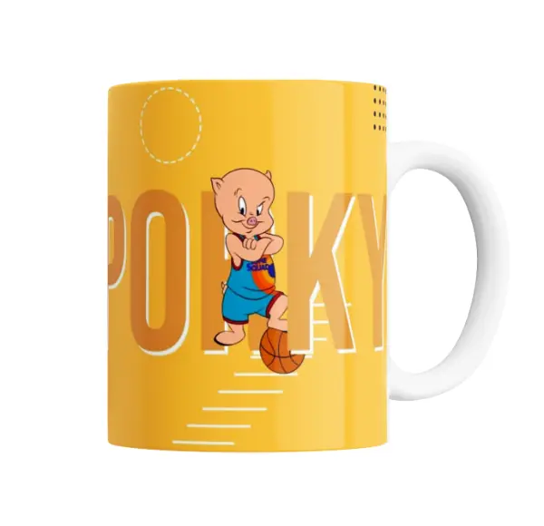 Taza de Cerámica Space Jam Porky Pig Basquet