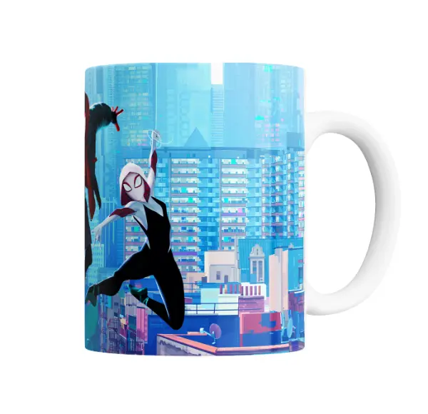 Taza de Cerámica Spiderman Into the Spider-Verse Miles Morales Peter Parker Gwen