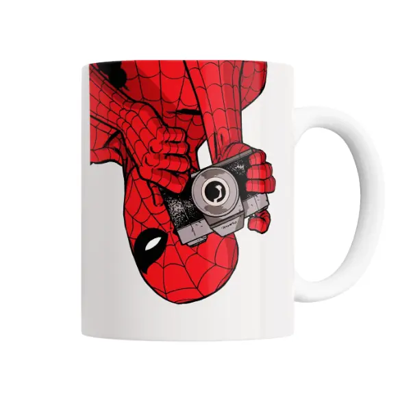 Taza de Cerámica Spiderman Sacando Foto con Cámara